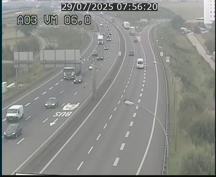Traffic live webcam Luxembourg Aire de Berchem - A3 - BK 6 - direction France