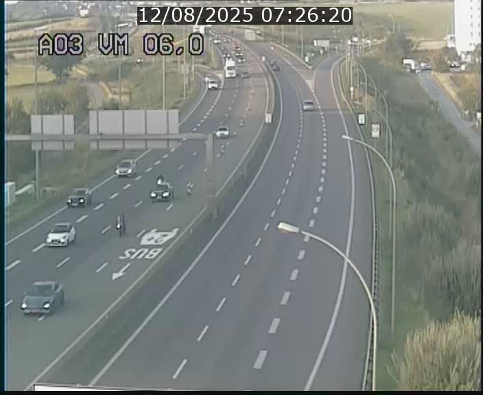 Traffic live webcam Luxembourg Aire de Berchem - A3 - BK 6 - direction France