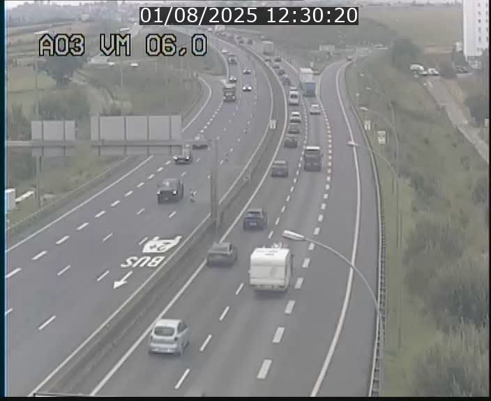 Traffic live webcam Luxembourg Aire de Berchem - A3 - BK 6 - direction France