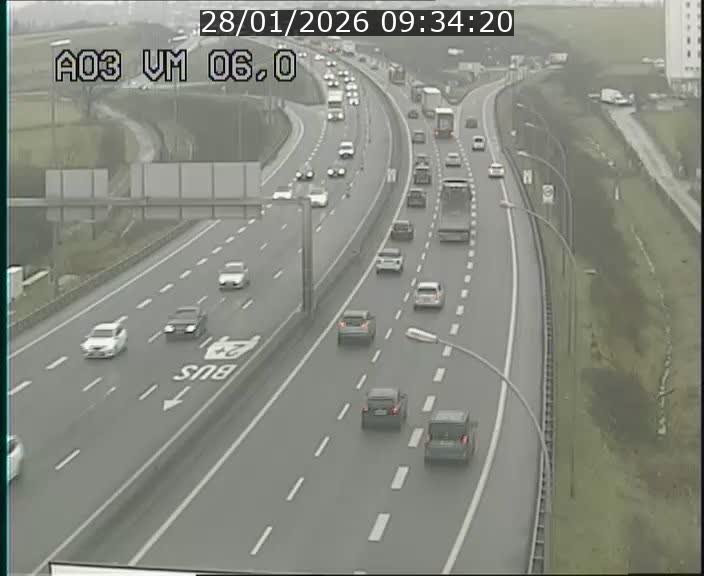 <h2>Traffic live webcam Luxembourg Aire de Berchem - A3 - BK 6 - direction France</h2>