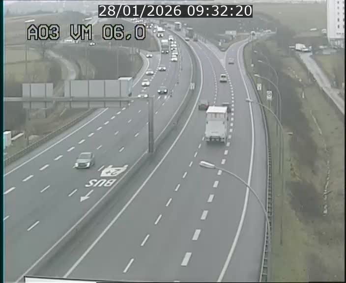 <h2>Traffic live webcam Luxembourg Aire de Berchem - A3 - BK 6 - direction France</h2>