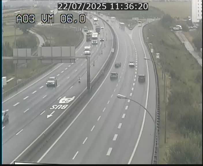 <h2>Traffic live webcam Luxembourg Aire de Berchem - A3 - BK 6 - direction France</h2>