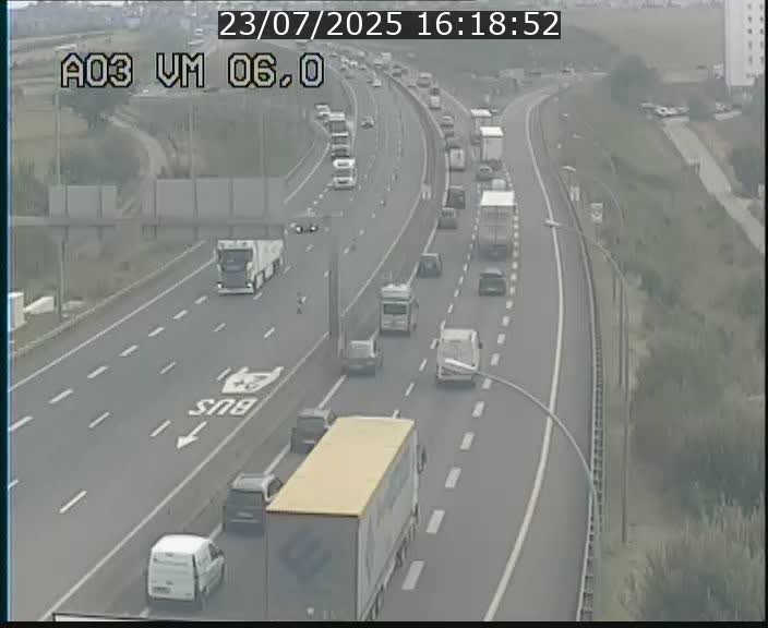 <h2>Traffic live webcam Luxembourg Aire de Berchem - A3 - BK 6 - direction France</h2>