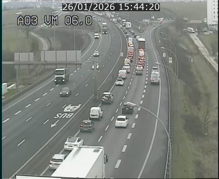 <h2>Traffic live webcam Luxembourg Aire de Berchem - A3 - BK 6 - direction France</h2>