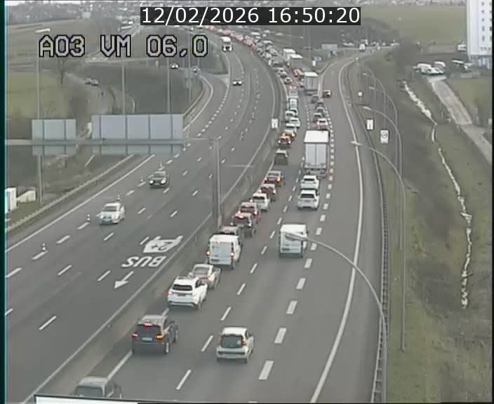 <h2>Traffic live webcam Luxembourg Aire de Berchem - A3 - BK 6 - direction France</h2>