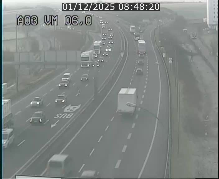 <h2>Traffic live webcam Luxembourg Aire de Berchem - A3 - BK 6 - direction France</h2>