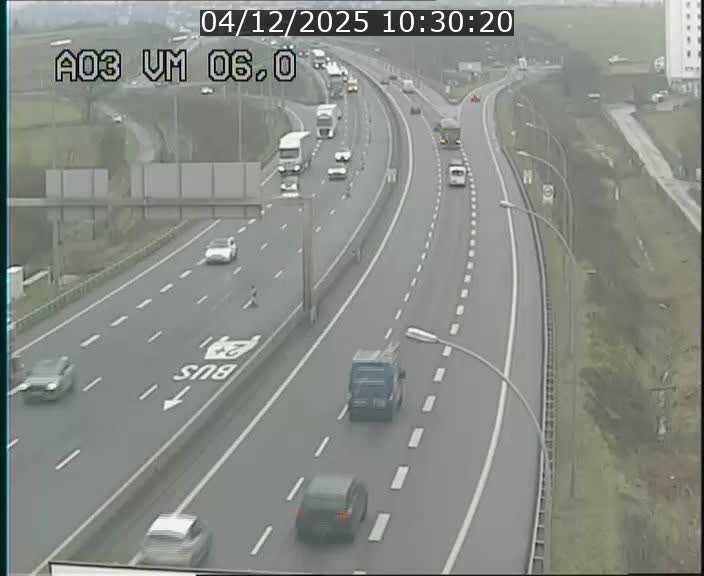 <h2>Traffic live webcam Luxembourg Aire de Berchem - A3 - BK 6 - direction France</h2>