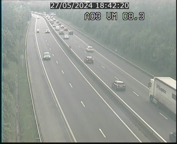 <h2>Traffic live webcam Luxembourg Bettembourg - A3 - BK 8.3 - direction France</h2>