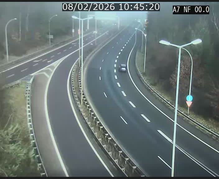 <h2>Caméra autoroute Luxembourg A7 - Echangeur A1/A7 Grünewald direction Tunnel Stafelter</h2>