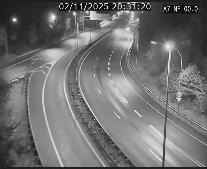 <h2>Caméra autoroute Luxembourg A7 - Echangeur A1/A7 Grünewald direction Tunnel Stafelter</h2>