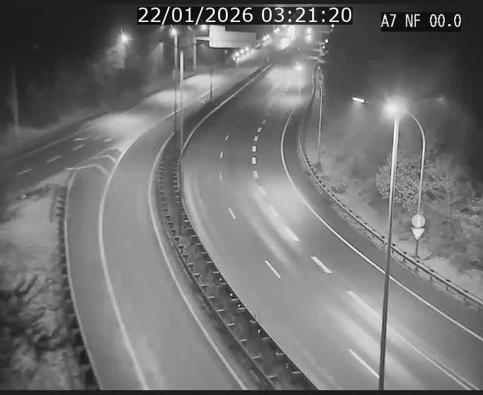 <h2>Caméra autoroute Luxembourg A7 - Echangeur A1/A7 Grünewald direction Tunnel Stafelter</h2>