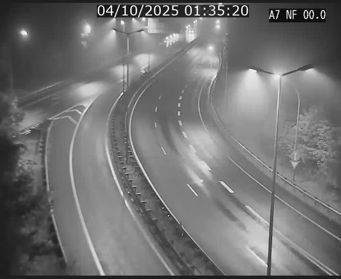 <h2>Caméra autoroute Luxembourg A7 - Echangeur A1/A7 Grünewald direction Tunnel Stafelter</h2>