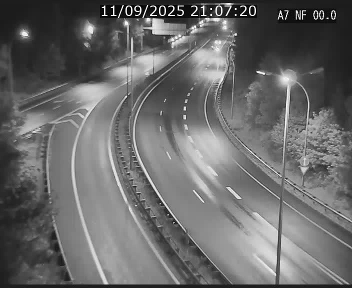 <h2>Caméra autoroute Luxembourg A7 - Echangeur A1/A7 Grünewald direction Tunnel Stafelter</h2>