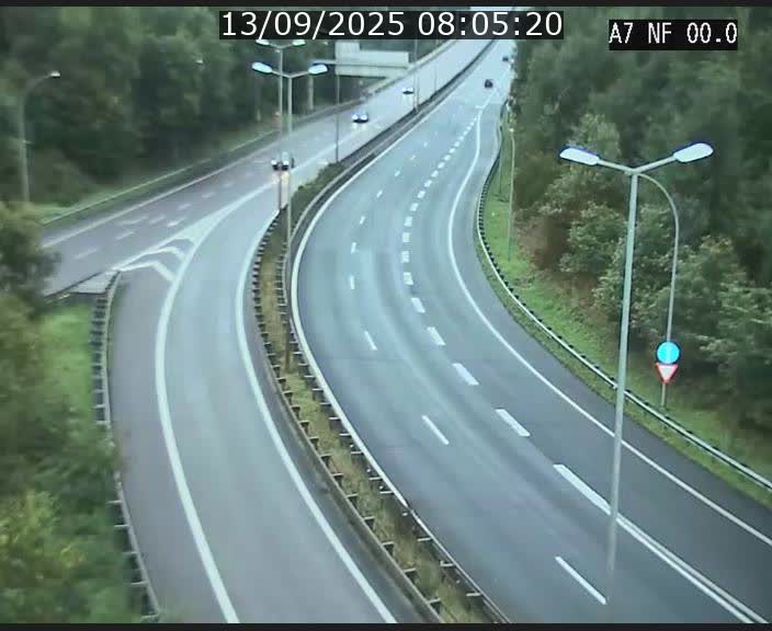 <h2>Caméra autoroute Luxembourg A7 - Echangeur A1/A7 Grünewald direction Tunnel Stafelter</h2>