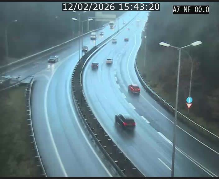 <h2>Caméra autoroute Luxembourg A7 - Echangeur A1/A7 Grünewald direction Tunnel Stafelter</h2>