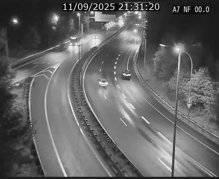 <h2>Caméra autoroute Luxembourg A7 - Echangeur A1/A7 Grünewald direction Tunnel Stafelter</h2>