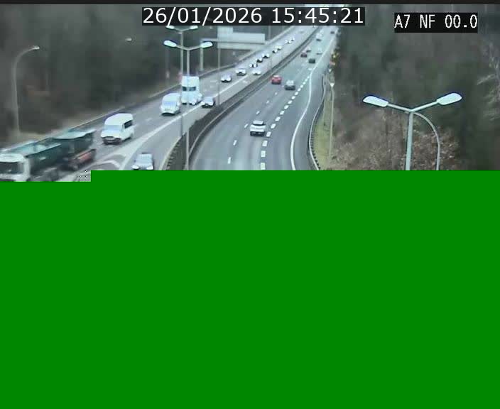 <h2>Caméra autoroute Luxembourg A7 - Echangeur A1/A7 Grünewald direction Tunnel Stafelter</h2>