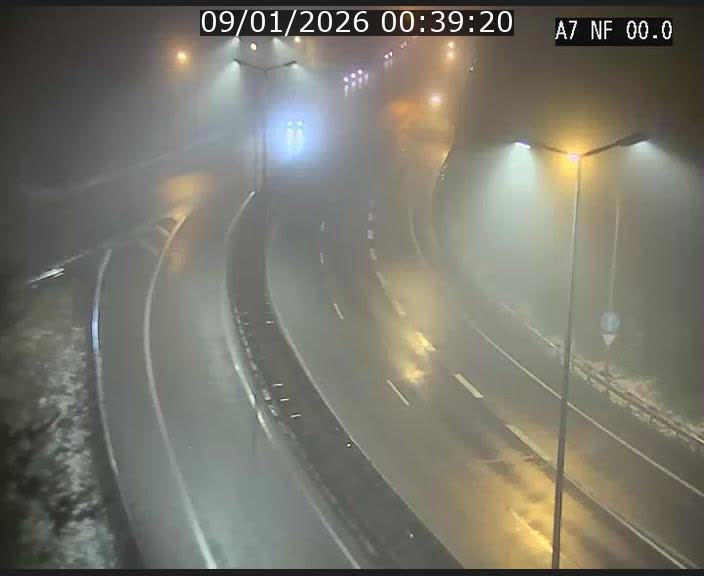 <h2>Caméra autoroute Luxembourg A7 - Echangeur A1/A7 Grünewald direction Tunnel Stafelter</h2>