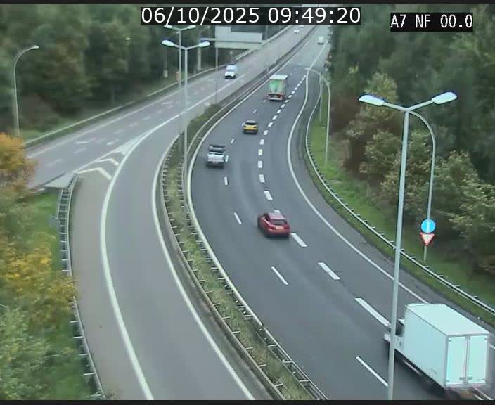 <h2>Caméra autoroute Luxembourg A7 - Echangeur A1/A7 Grünewald direction Tunnel Stafelter</h2>