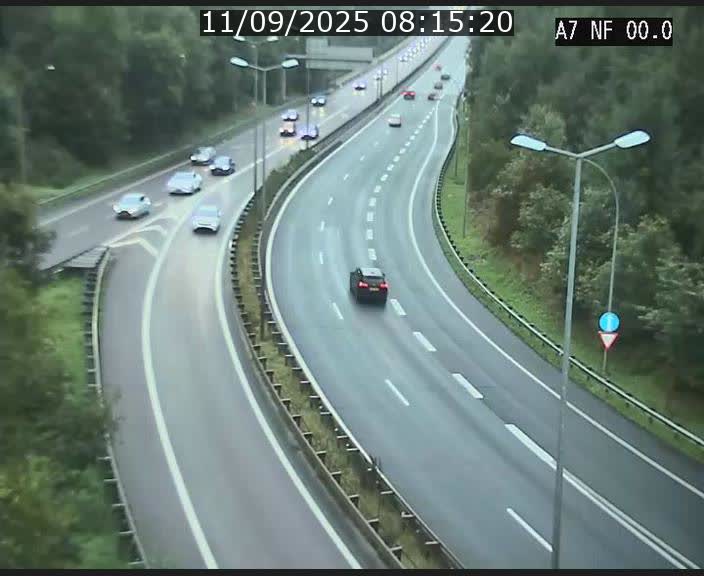 <h2>Caméra autoroute Luxembourg A7 - Echangeur A1/A7 Grünewald direction Tunnel Stafelter</h2>
