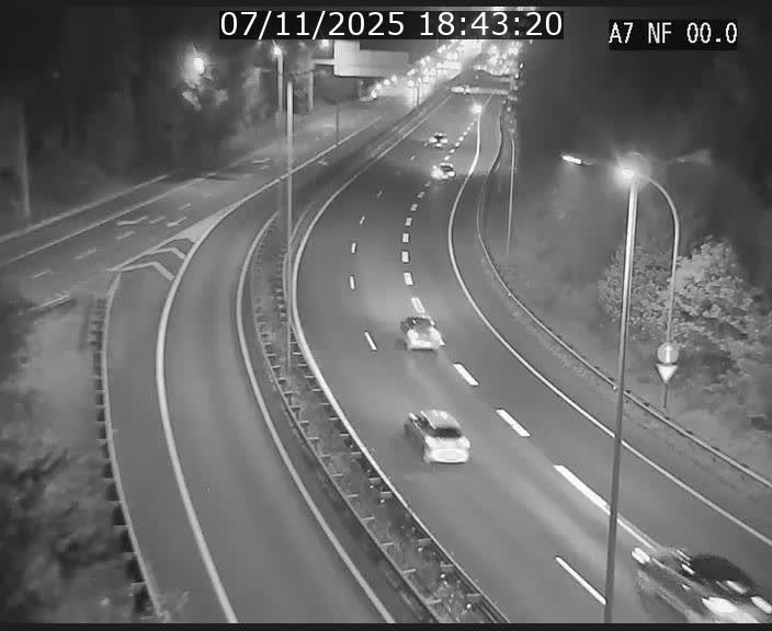 <h2>Caméra autoroute Luxembourg A7 - Echangeur A1/A7 Grünewald direction Tunnel Stafelter</h2>