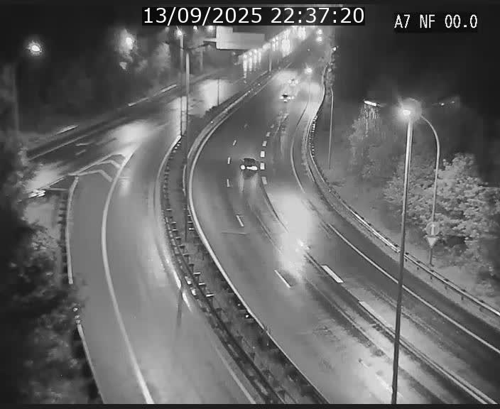 <h2>Caméra autoroute Luxembourg A7 - Echangeur A1/A7 Grünewald direction Tunnel Stafelter</h2>