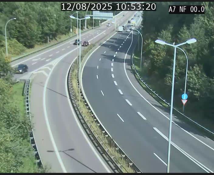 <h2>Caméra autoroute Luxembourg A7 - Echangeur A1/A7 Grünewald direction Tunnel Stafelter</h2>