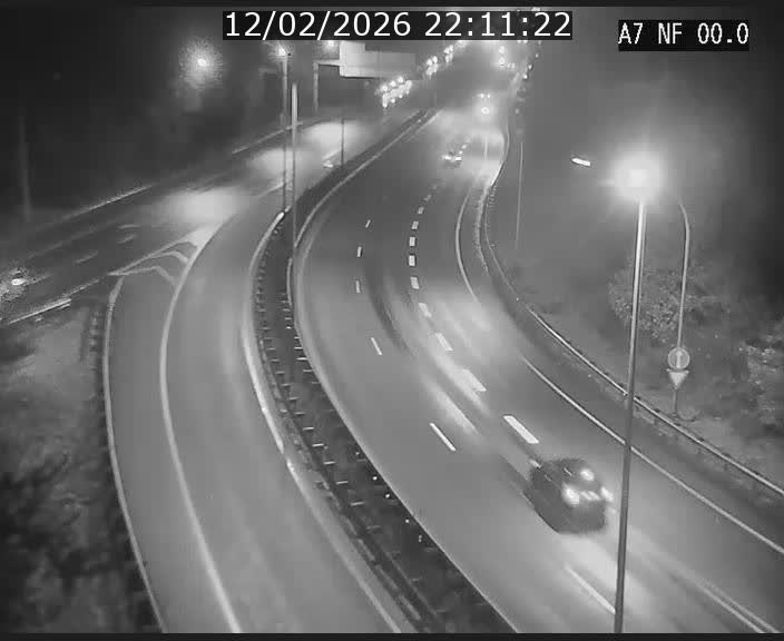 <h2>Caméra autoroute Luxembourg A7 - Echangeur A1/A7 Grünewald direction Tunnel Stafelter</h2>