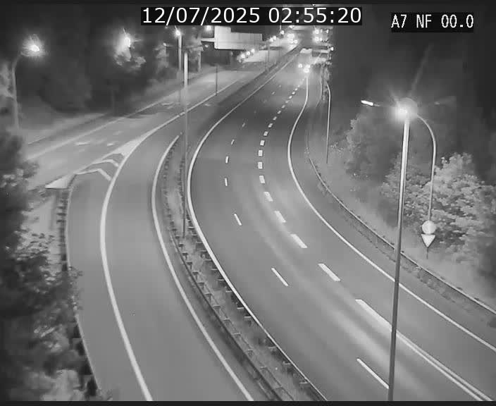 Caméra autoroute Luxembourg A7 - Echangeur A1/A7 Grünewald direction Tunnel Stafelter