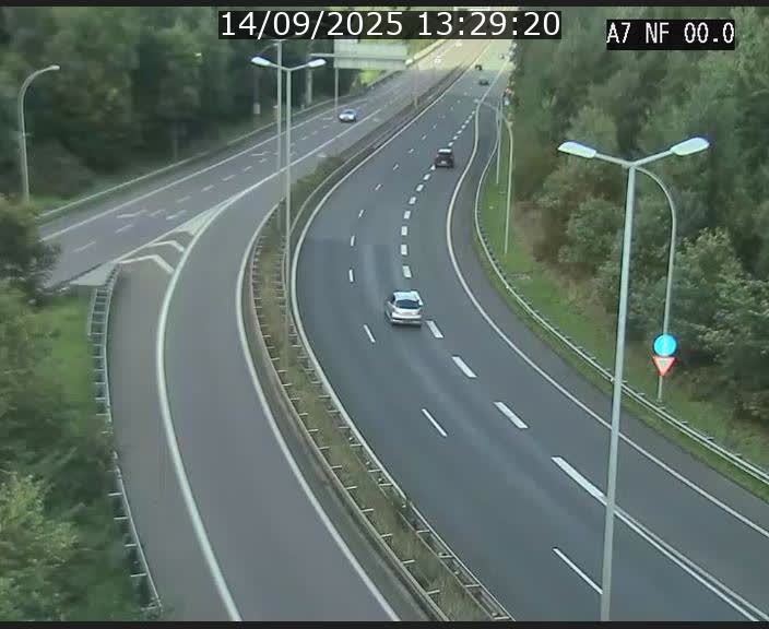 <h2>Caméra autoroute Luxembourg A7 - Echangeur A1/A7 Grünewald direction Tunnel Stafelter</h2>