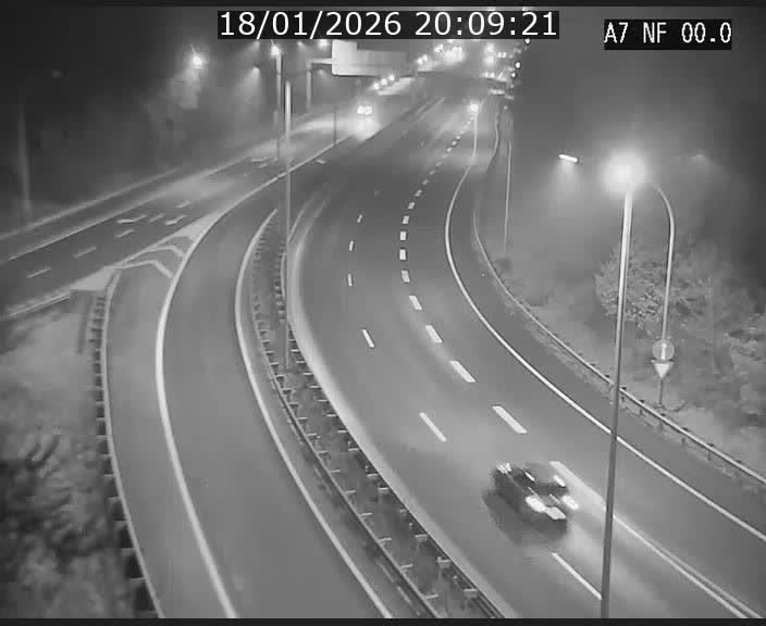 <h2>Caméra autoroute Luxembourg A7 - Echangeur A1/A7 Grünewald direction Tunnel Stafelter</h2>