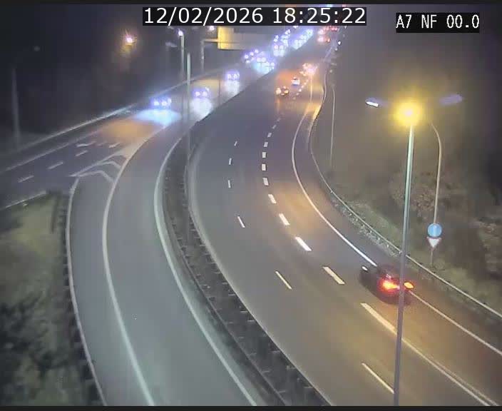 <h2>Caméra autoroute Luxembourg A7 - Echangeur A1/A7 Grünewald direction Tunnel Stafelter</h2>