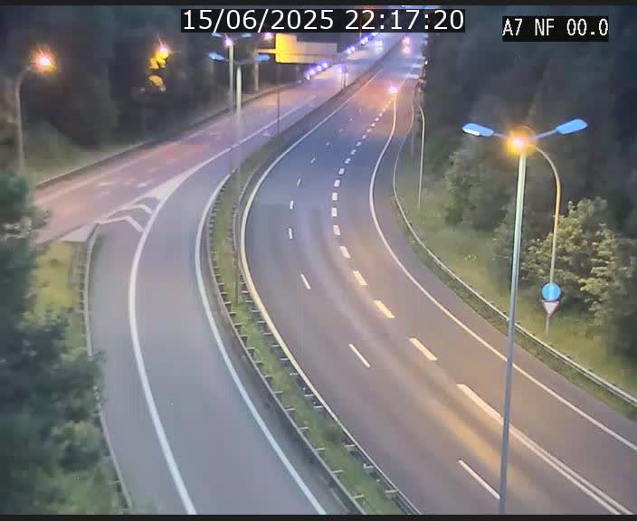 Caméra autoroute Luxembourg A7 - Echangeur A1/A7 Grünewald direction Tunnel Stafelter