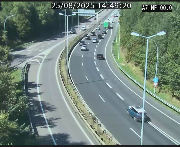 <h2>Caméra autoroute Luxembourg A7 - Echangeur A1/A7 Grünewald direction Tunnel Stafelter</h2>