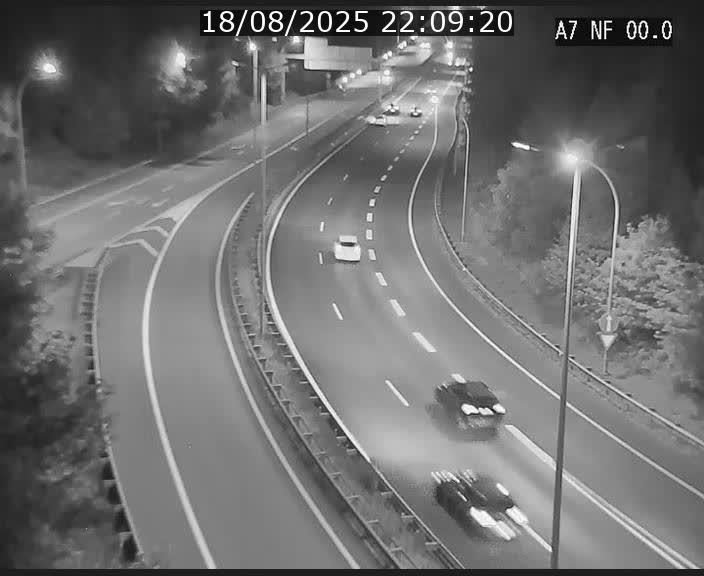<h2>Caméra autoroute Luxembourg A7 - Echangeur A1/A7 Grünewald direction Tunnel Stafelter</h2>