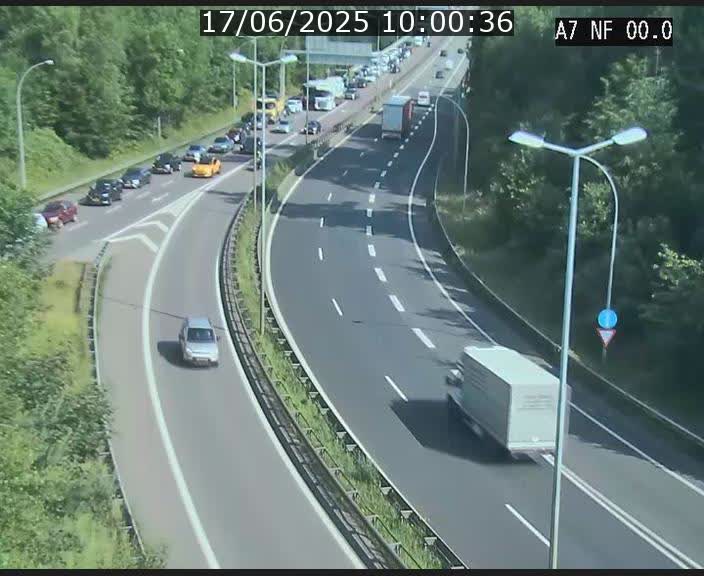 <h2>Caméra autoroute Luxembourg A7 - Echangeur A1/A7 Grünewald direction Tunnel Stafelter</h2>