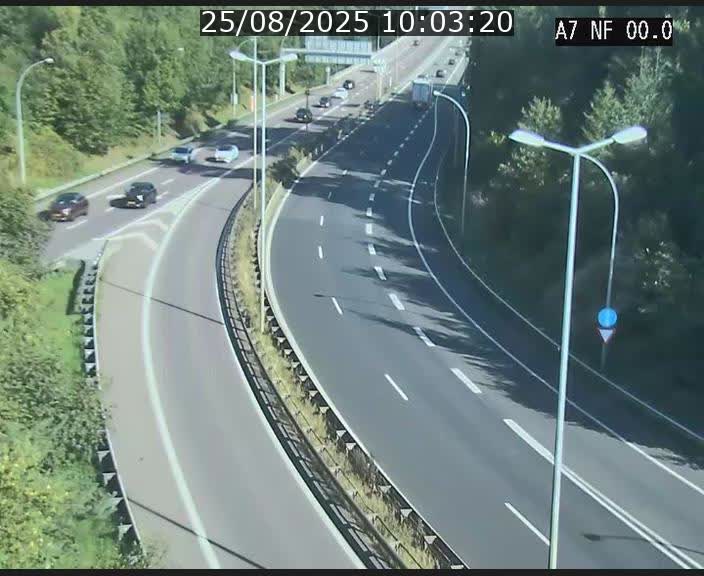 <h2>Caméra autoroute Luxembourg A7 - Echangeur A1/A7 Grünewald direction Tunnel Stafelter</h2>