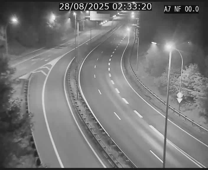 <h2>Caméra autoroute Luxembourg A7 - Echangeur A1/A7 Grünewald direction Tunnel Stafelter</h2>