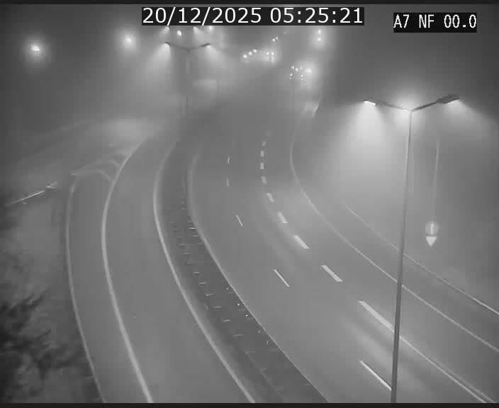 <h2>Caméra autoroute Luxembourg A7 - Echangeur A1/A7 Grünewald direction Tunnel Stafelter</h2>