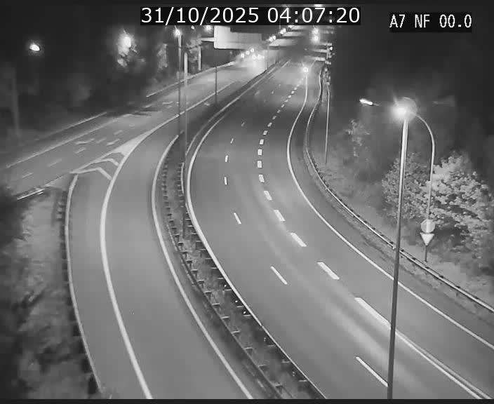 <h2>Caméra autoroute Luxembourg A7 - Echangeur A1/A7 Grünewald direction Tunnel Stafelter</h2>