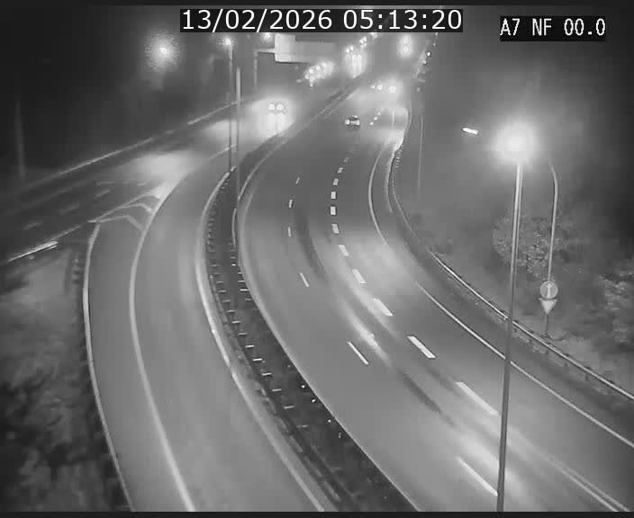 <h2>Caméra autoroute Luxembourg A7 - Echangeur A1/A7 Grünewald direction Tunnel Stafelter</h2>