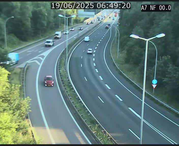 <h2>Caméra autoroute Luxembourg A7 - Echangeur A1/A7 Grünewald direction Tunnel Stafelter</h2>