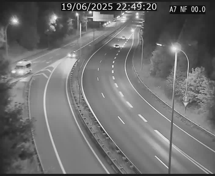 <h2>Caméra autoroute Luxembourg A7 - Echangeur A1/A7 Grünewald direction Tunnel Stafelter</h2>