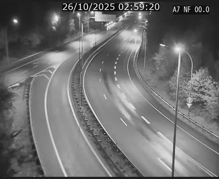 <h2>Caméra autoroute Luxembourg A7 - Echangeur A1/A7 Grünewald direction Tunnel Stafelter</h2>