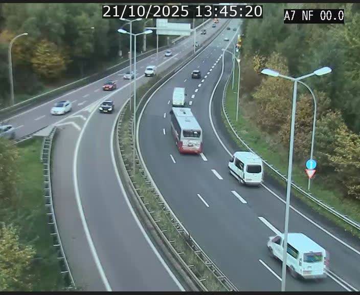 <h2>Caméra autoroute Luxembourg A7 - Echangeur A1/A7 Grünewald direction Tunnel Stafelter</h2>