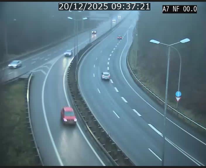 <h2>Caméra autoroute Luxembourg A7 - Echangeur A1/A7 Grünewald direction Tunnel Stafelter</h2>