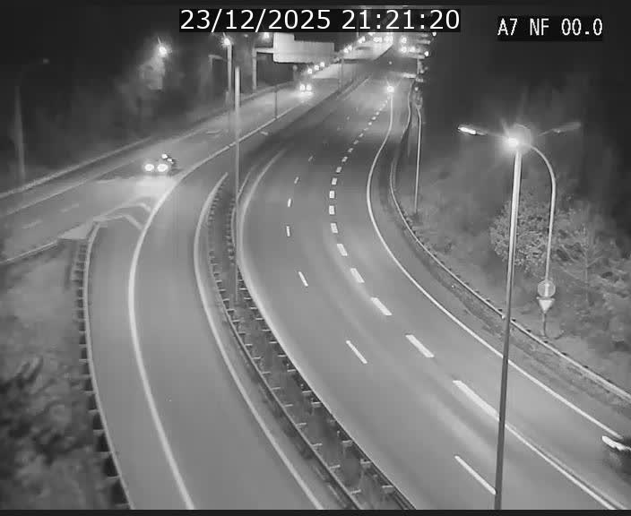 <h2>Caméra autoroute Luxembourg A7 - Echangeur A1/A7 Grünewald direction Tunnel Stafelter</h2>