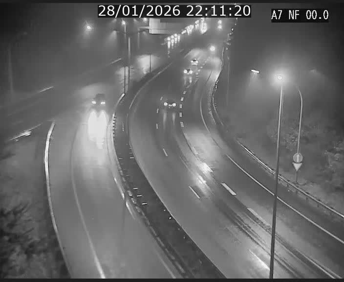 <h2>Caméra autoroute Luxembourg A7 - Echangeur A1/A7 Grünewald direction Tunnel Stafelter</h2>