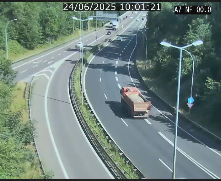 <h2>Caméra autoroute Luxembourg A7 - Echangeur A1/A7 Grünewald direction Tunnel Stafelter</h2>