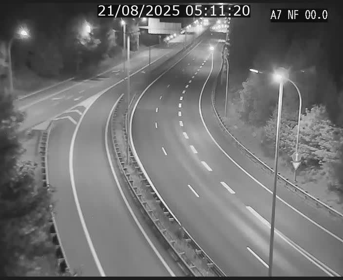 <h2>Caméra autoroute Luxembourg A7 - Echangeur A1/A7 Grünewald direction Tunnel Stafelter</h2>